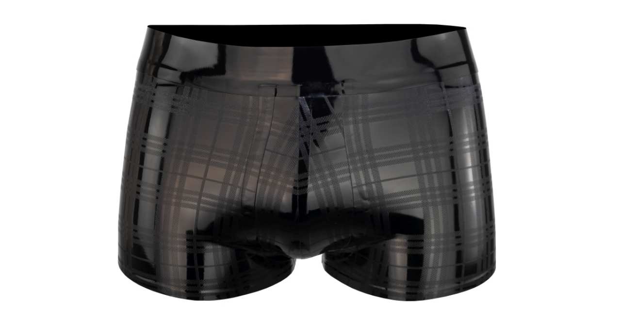 Latex Short Check 02 black Laser Edition